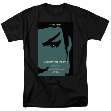 Black men's regular fit t-shirt with Star Trek The Next Generation Tng Season 5 Episode 8 graphic