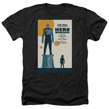 Black men's heather t-shirt with Star Trek The Next Generation Tng Season 5 Episode 11 graphic