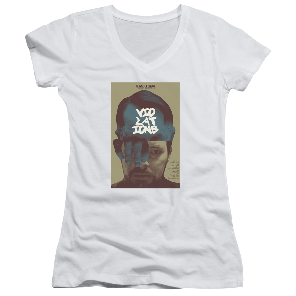 Star Trek The Next Generation Tng Season 5 Episode 12 - Juniors V-Neck T-Shirt Juniors V-Neck T-Shirt Star Trek
