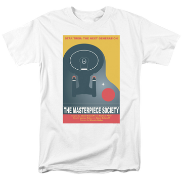 White men's regular fit t-shirt with Star Trek The Next Generation Season 5 Episode 13 graphic