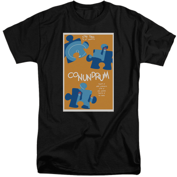 Black men's tall fit t-shirt with Star Trek The Next Generation Tng Season 5 Episode 14 graphic