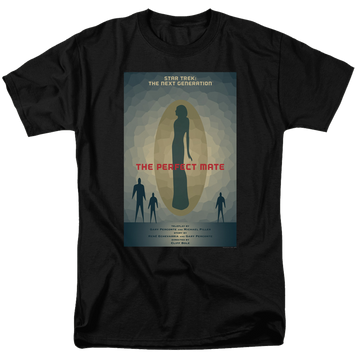 Black men's regular fit t-shirt with Star Trek The Next Generation S5 E21 graphic