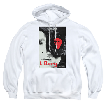 White pullover hoodie with Star Trek The Next Generation Tng Season 5 Episode 23 graphic
