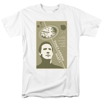 White men's regular fit t-shirt with Star Trek The Next Generation Season 5 Episode 26 graphic