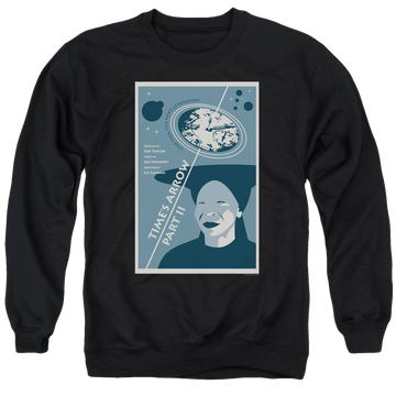 Black men's crewneck sweatshirt with Star Trek The Next Generation Tng S6 Ep1 graphic