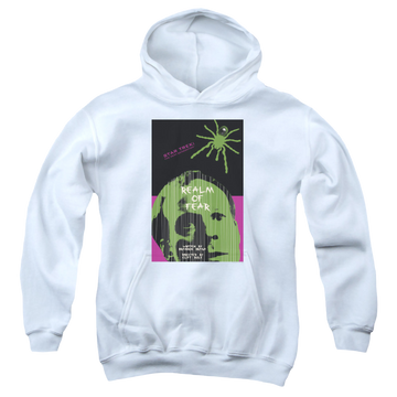 White youth hoodie for ages 8 to 12 with Star Trek The Next Generation Tng Season 6 Episode 2 graphic