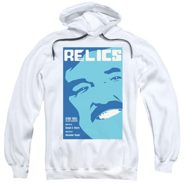 White pullover hoodie with Star Trek Tng Season 6 Episode 4 graphic