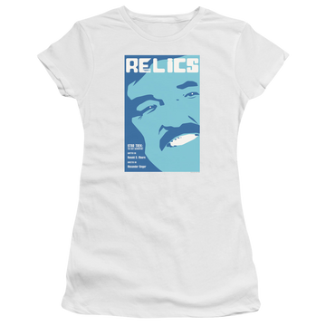 White juniors t-shirt with Star Trek Tng Season 6 Episode 4 graphic