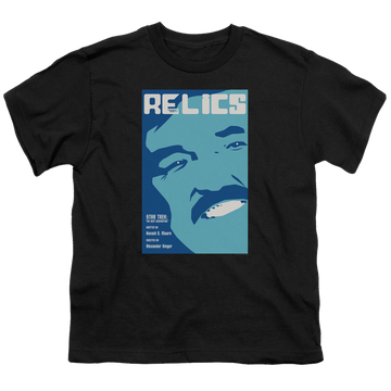 Black youth t-shirt for ages 8 to 12 with Star Trek The Next Generation Tng Season 6 Episode 4 graphic