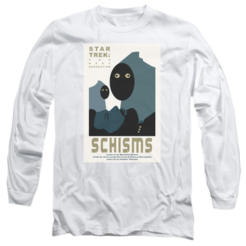 White men's long sleeve t-shirt with Star Trek Tng Season 6 Episode 5 graphic