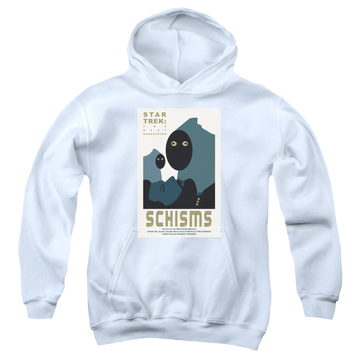 White youth hoodie for ages 8 to 12 with Star Trek The Next Generation Tng Season 6 Episode 5 graphic