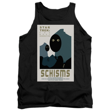 Black men's tank with Star Trek Tng Season 6 Episode 5 graphic