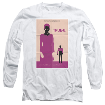 White men's long sleeve t-shirt with Star Trek The Next Generation Tng S6 Ep6 graphic