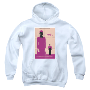 White youth hoodie for ages 8 to 12 with Star Trek The Next Generation Tng Season 6 Episode 6 graphic