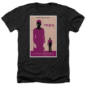 Black men's heather t-shirt with Star Trek The Next Generation Tng Season 6 Episode 6 graphic