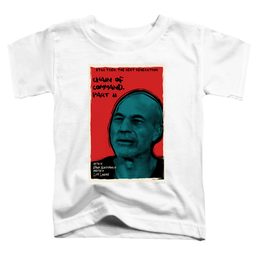 White toddler t-shirt with Star Trek The Next Generation Tng Season 6 Episode 11 graphic