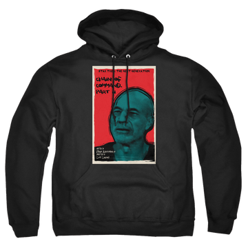 Black pullover hoodie with Star Trek The Next Generation Tng Season 6 Episode 11 graphic