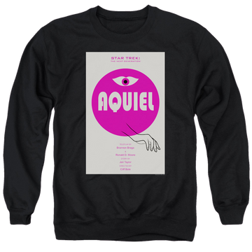 Black men's crewneck sweatshirt with Star Trek The Next Generation Tng S6 Ep13 graphic