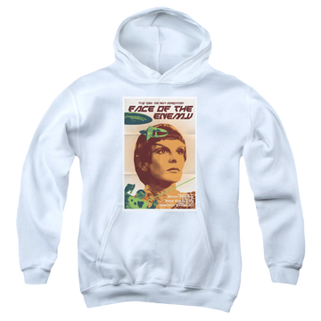 White youth hoodie for ages 8 to 12 with Star Trek The Next Generation Tng Season 6 Episode 14 graphic