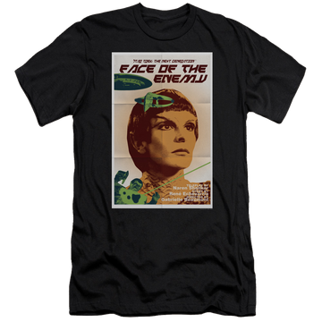 Black men's premium slim fit t-shirt with Star Trek The Next Generation Tng Season 6 Episode 14 graphic