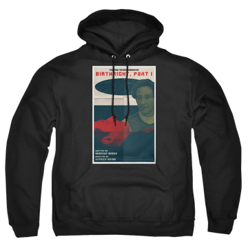 Black pullover hoodie with Star Trek The Next Generation Tng Season 6 Episode 16 graphic