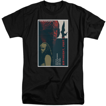 Black men's tall fit t-shirt with Star Trek The Next Generation Tng Season 6 Episode 17 graphic