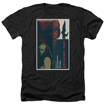 Black men's heather t-shirt with Star Trek The Next Generation Tng Season 6 Episode 17 graphic