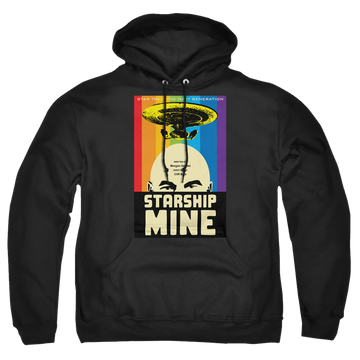 Black pullover hoodie with Star Trek The Next Generation Tng Season 6 Episode 18 graphic