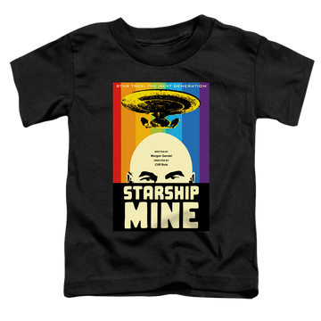 Black toddler t-shirt with Star Trek The Next Generation Tng Season 6 Episode 18 graphic
