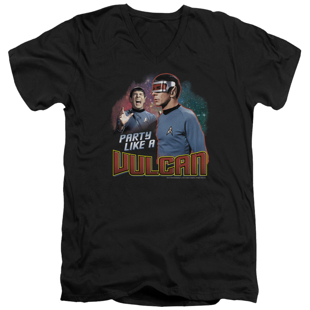 Star Trek Party Like A Vulcan Men's V-Neck T-Shirt Men's V-Neck T-Shirt Star Trek