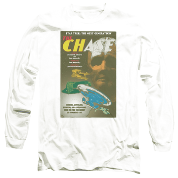 Black men's long sleeve t-shirt with Star Trek Tng Season 6 Episode 20 graphic