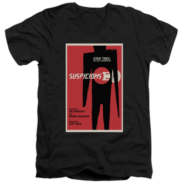 Black men's v-neck t-shirt with Star Trek The Next Generation Tng Season 6 Episode 22 graphic