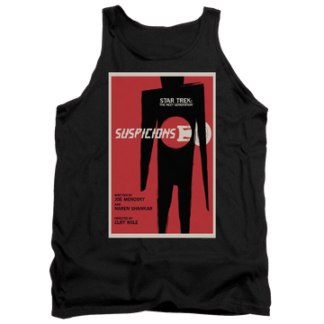 Black men's tank with Star Trek Tng Season 6 Episode 22 graphic