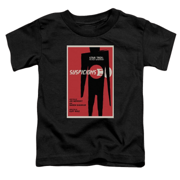Black toddler t-shirt with Star Trek Tng Season 6 Episode 22 graphic