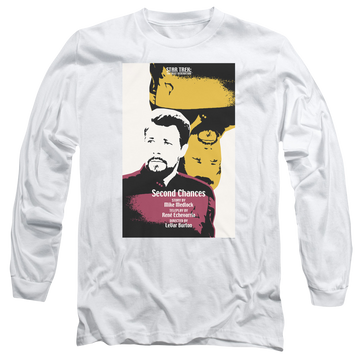 White men's long sleeve t-shirt with Star Trek Tng Season 6 Episode 24 graphic