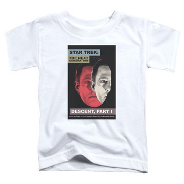 White toddler t-shirt with Star Trek Tng Season 6 Episode 26 graphic