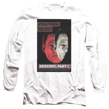 Black men's long sleeve t-shirt with Star Trek Tng Season 6 Episode 26 graphic