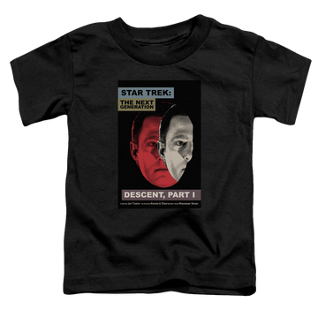 Black toddler t-shirt with Star Trek The Next Generation Tng Season 6 Episode 26 graphic