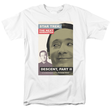 White men's regular fit t-shirt with Star Trek The Next Generation Tng Season 7 Episode 1 graphic