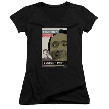 Star Trek The Next Generation Tng Season 7 Episode 1 - Juniors V-Neck T-Shirt Juniors V-Neck T-Shirt Star Trek