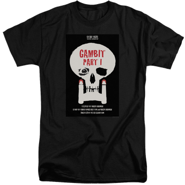 Black men's tall fit t-shirt with Star Trek The Next Generation Tng Season 7 Episode 4 graphic