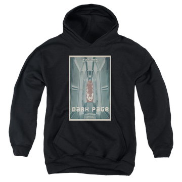 Black youth hoodie for ages 8 to 12 with Star Trek The Next Generation Tng Season 7 Episode 7 graphic