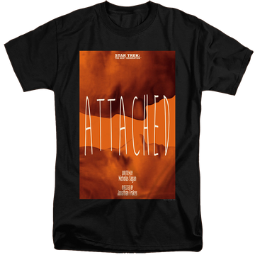 Black men's tall fit t-shirt with Star Trek The Next Generation Tng Season 7 Episode 8 graphic