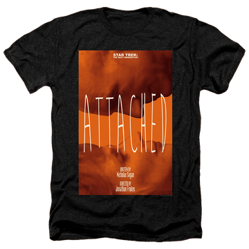 Black men's heather t-shirt with Star Trek The Next Generation Tng Season 7 Episode 8 graphic
