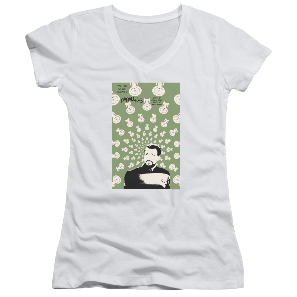 Star Trek The Next Generation Tng Season 7 Episode 11 - Juniors V-Neck T-Shirt Juniors V-Neck T-Shirt Star Trek