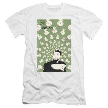 White men's premium slim fit t-shirt with Star Trek The Next Generation Tng Season 7 Episode 11 graphic