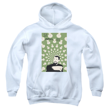 White youth hoodie for ages 8 to 12 with Star Trek The Next Generation Tng Season 7 Episode 11 graphic