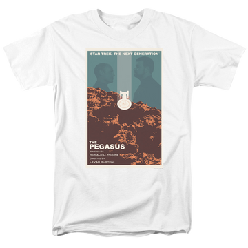 White men's regular fit t-shirt with Star Trek The Next Generation Season 7 Episode 12 graphic