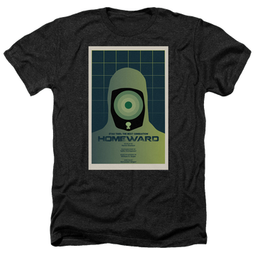 Black men's heather t-shirt with Star Trek The Next Generation Tng Season 7 Episode 13 graphic