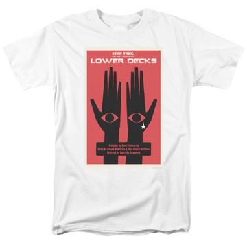 White men's regular fit t-shirt with Star Trek The Next Generation Season 7 Episode 15 graphic